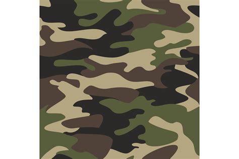 Camouflage Pattern Background Seamless Vector Illustration By