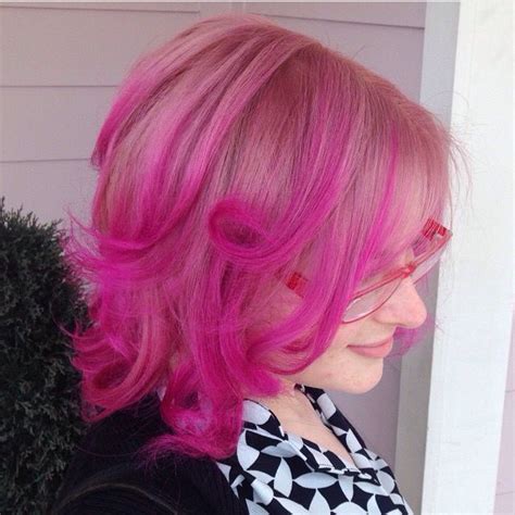Pastel Pink To Neon Pink Hair Ombré Using Wella Instamatics Rose And
