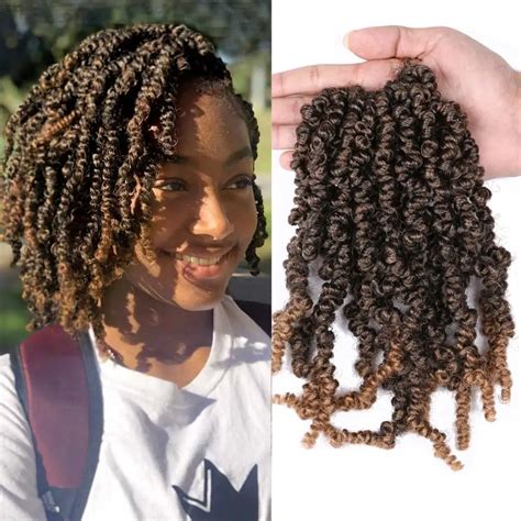 Mtmei Hair Short Curly Pre Twisted Spring Twist Hair 10 Inch Pre Twisted Passion Twist Crochet