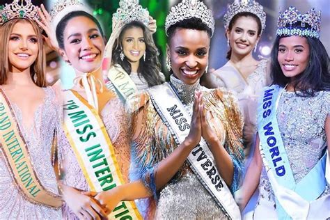 winners of the major international beauty pageants of 2019