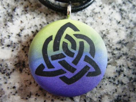 Celtic Symbol For Sisterhood Hand Carved On A Polymer Clay