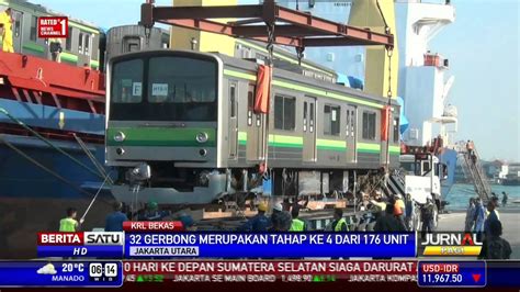 32 Gerbong Kereta Bekas Jepang Tiba Di Indonesia Youtube