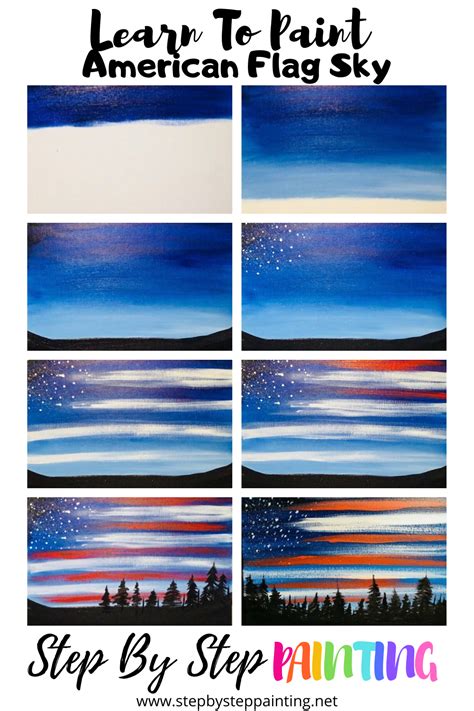 American Flag Painting Step By Step Tutorial For Beginners American