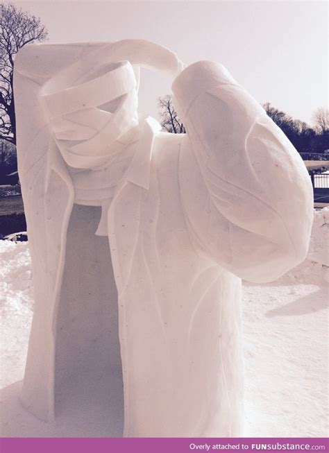 Invisible Man Snow Sculpture Original Content Funsubstance