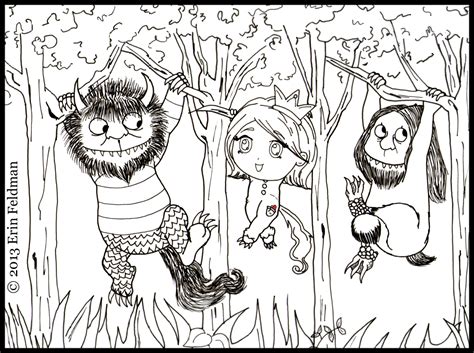 This highly detailed collection of pen and ink drawings by sarah janisse brown is unlike any other coloring book you have ever seen. Where The Wild Things Are - Coloring Pages For Kids And ...