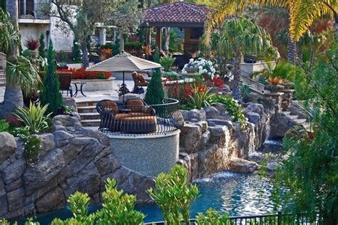 Outdoor Living Spaces Tropical Pool Orange County