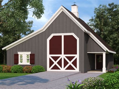 Outbuilding Plans Barn Style Rv Garage With Storage Design 021b