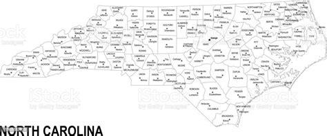 Outline Map Of North Carolina Stock Illustration Download Image Now