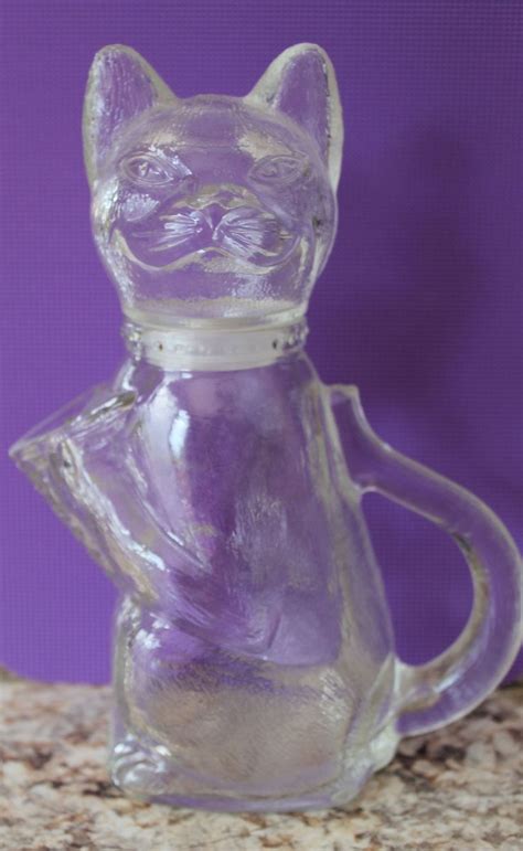 Vintage Glass Cat Shaped Pitcher Mid Century Modern Cat Etsy Modern Cat Vintage Pitcher