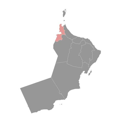 Al Buraimi Governorate Map Administrative Division Of Oman Vector
