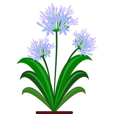 Blue Flowers Vector Image Free Svg