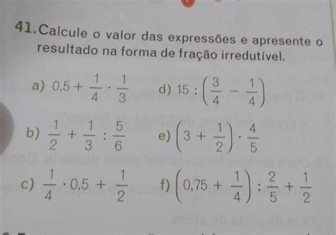 Obtenha A Forma Irredutível Das Frações