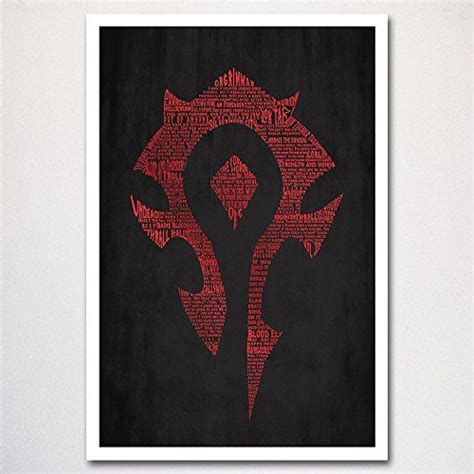 World Of Warcraft Horde Word Art Poster Word Art Poster Word Art