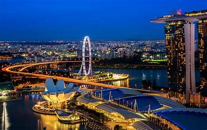 Singapore 4k Skyline Night