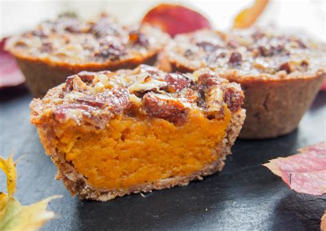 Healthier Mini Sweet Potato Pecan Pie Carolines Cooking