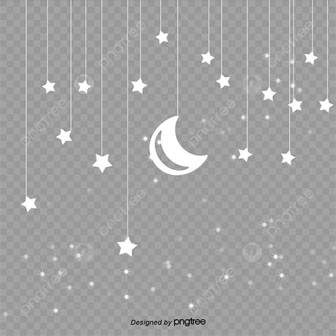 Moons And Stars White Transparent Cartoon Moon And Stars Moon And Stars Clipart Cartoon