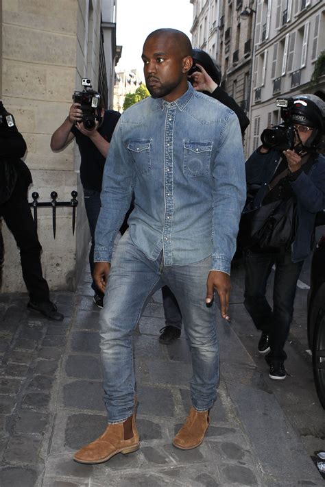 Kim Kardashian Kanye West Matching Denim Outfits