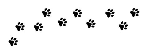 Paw Print Trail Vector Art Icons And Graphics For Free Download