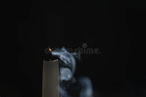 Tall Candle With Smoke Trail Stock Image Image Of Fire Heat 84586201