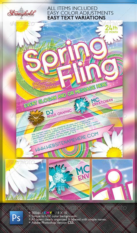 Spring Fling Dance Flyer Template By Getstronghold Graphicriver
