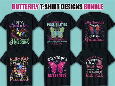 This Is My New Butterfly T Shirt Designs Bundle By Kabita Akter On Dribbble