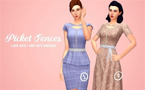 Sims 4 Maxis Match Cc — Gohliad Picket Fences Late 30′s Mid 40′s