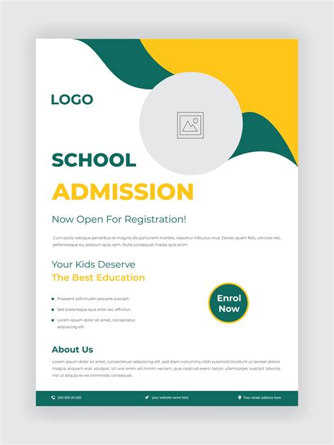 Admission Flyer Template For School College University Design 2981691