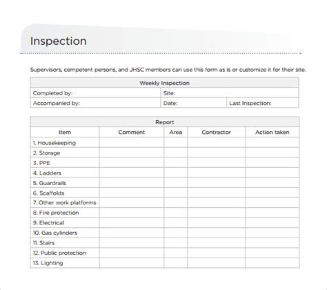 Motor vehicle weekly safety checklist. 11 Weekly Checklist Templates to Download for Free ...