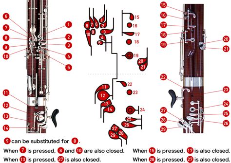 How To Play The Bassoonbassoon Fingering Chart Musical Instrument