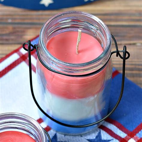 Red White And Blue Homemade Citronella Candles