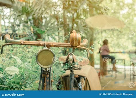 Antique Rusty Bicycle Parked For Decoration Stock Photo Image Of