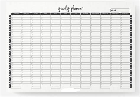 Free Printable Annualyearly Planner Template Weekly Calendar