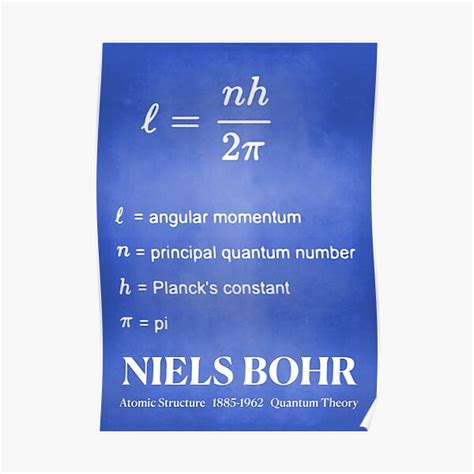 Niels Bohr Atomic Model Poster For Sale By Labstud Redbubble