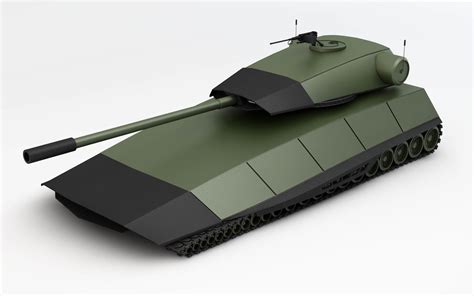 Futuristic Tank 3d Model