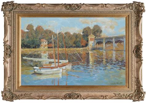 John Myatt Original Painting The Bridge At Argenteuil Canvas Gallery