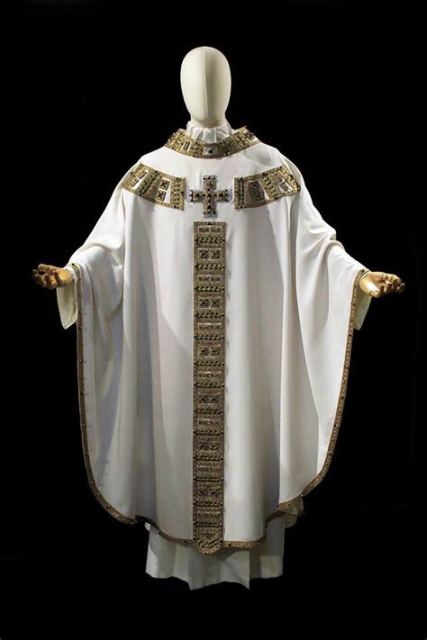 Catholic Episcopal Priest Bishop Dressed Garb Chasuble Celebrant