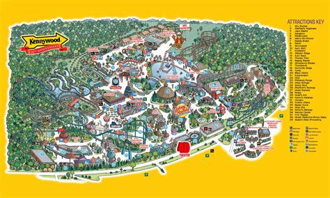Free Download Park Map Kennywood Amusement Park Theme Park Map Riset