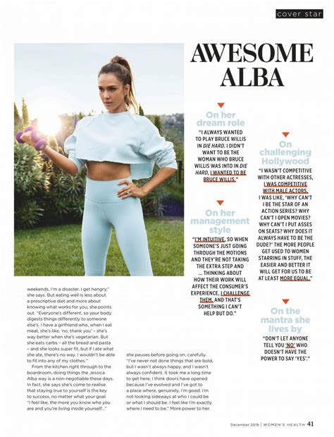 Jessica Alba In Womens Health Magazine South Africa December 2019
