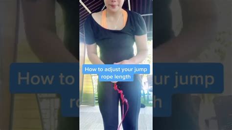 As you improve your technique you will generally shorten the rope slightly. How to adjust your jump rope length - YouTube