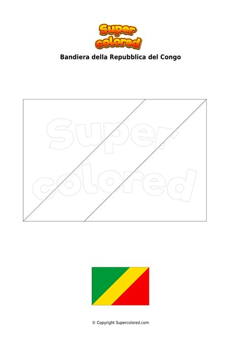 Disegno Da Colorare Bandiera Della Repubblica Del Congo