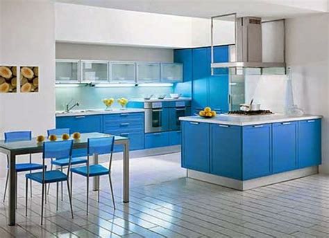 gambar dapur minimalis warna biru