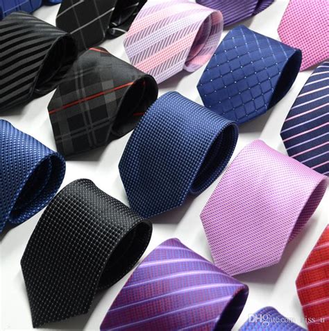 2020 New Formal Ties For Men Classic Polyester Woven Plaid Dots Party