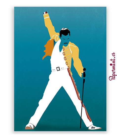 Póster Freddie Mercury Queen Póster Personalizado Papermint