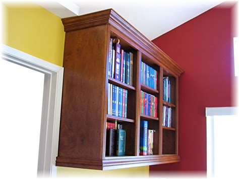 Wall Mounted Bookcase Gathering Wood