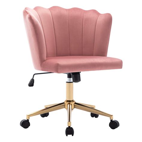 Duhome Modern Home Office Chair Velvet Fabric Pink Desk Chair