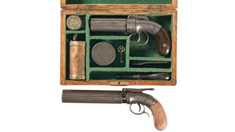 Two Engraved Worcester Pepperbox Revolvers Rock Island Auction