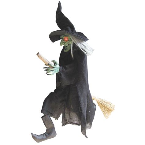 Witch Hanging On A Broom Halloween Décor