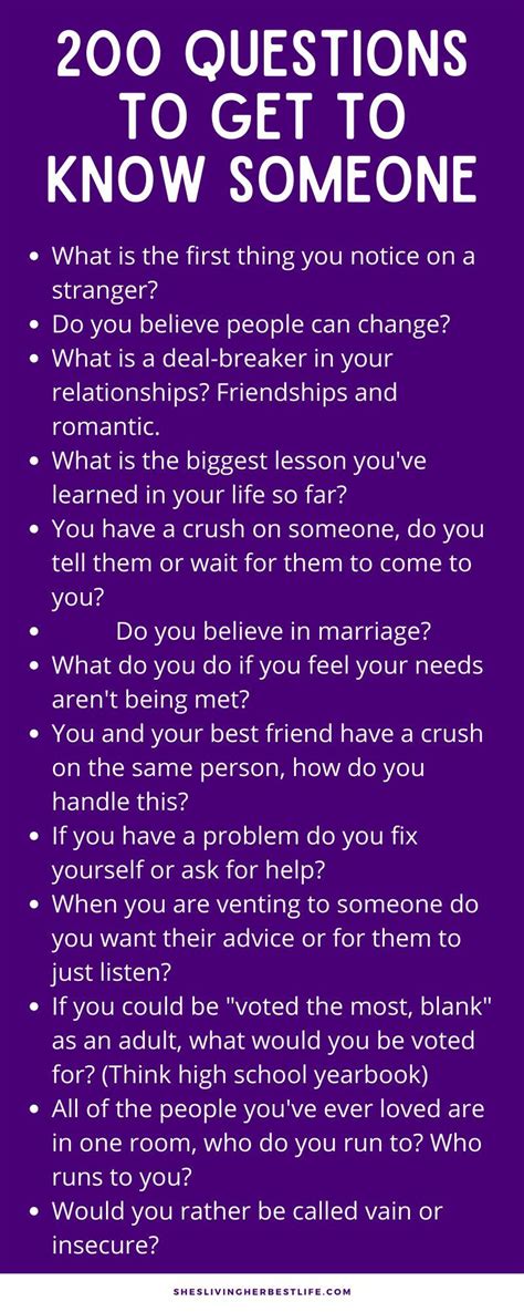 Questions To Get To Know Someone