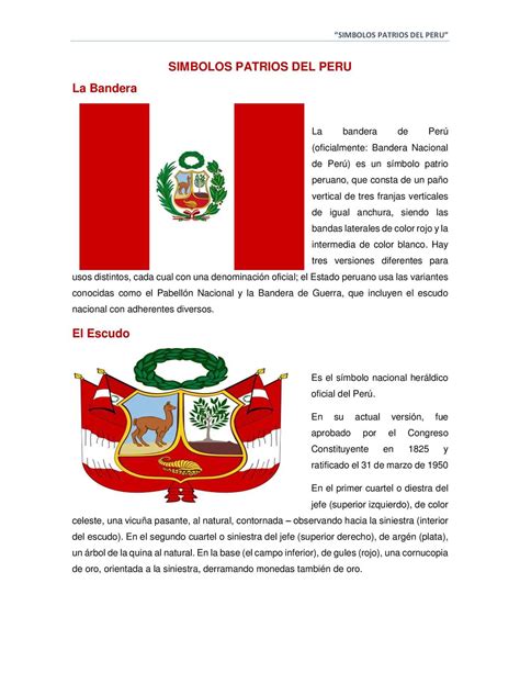 Simbolos Patrios De Peru Imagenes Historia Y Significado Todo Imagenes