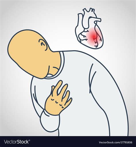 Coronary Artery Disease Icon Royalty Free Vector Image